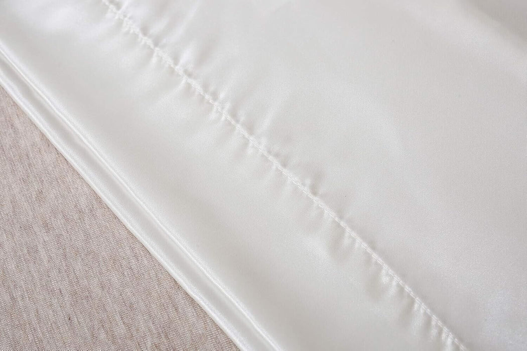 2x Satin Silky Pillowcase for Hair and Skin Grey Silky Sateen Pillowcase