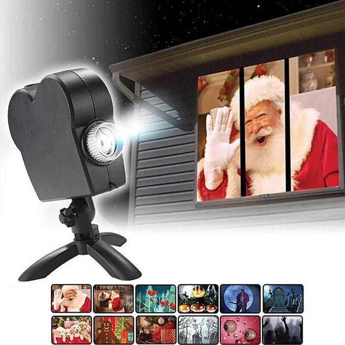 Window Wonderland Projector Halloween Christmas Holographic Projection Xmas Home