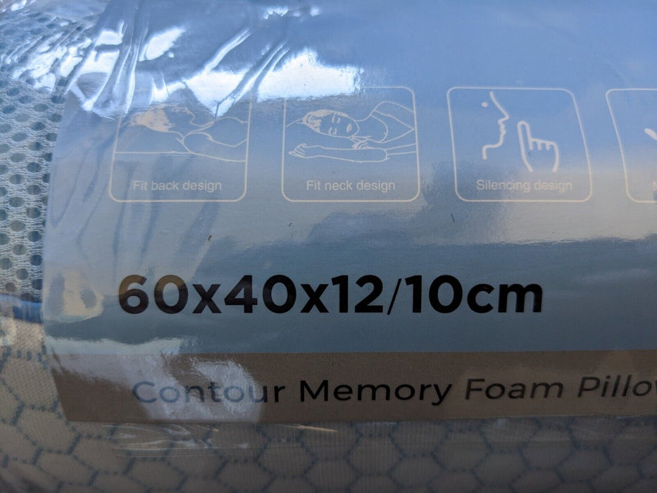 REVER Contour Memory Foam Pillow 60x40x12/10cm