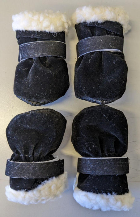 Set of Dog Boots Shoes - Size Large - Black