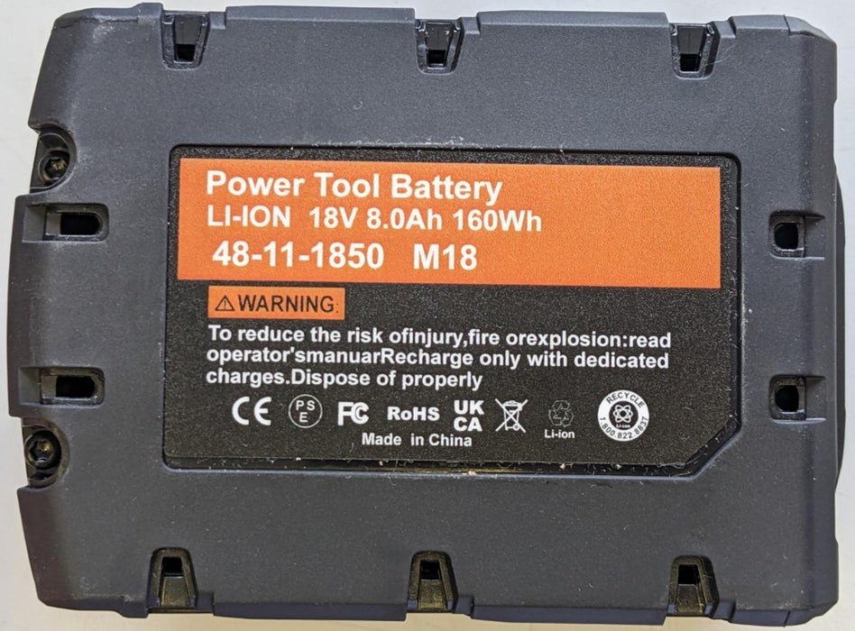 For Milwaukee  18v battery 8ah