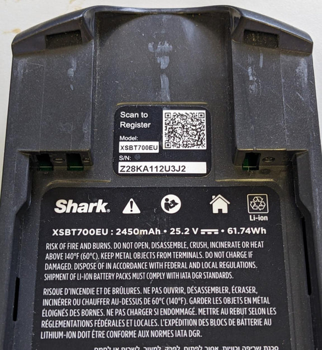 Genuine Lithium-Ion Battery for Shark Cordless Vacuums