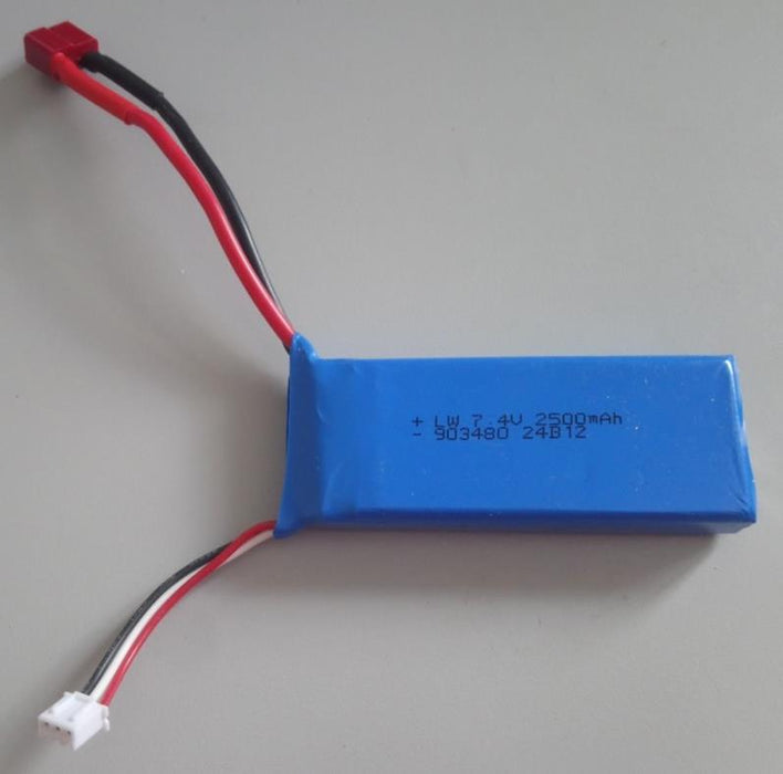 2500mAh 7.4V 25C 903480 LiPo Battery Banana Plug For Syma X8C X8HW RC Drone