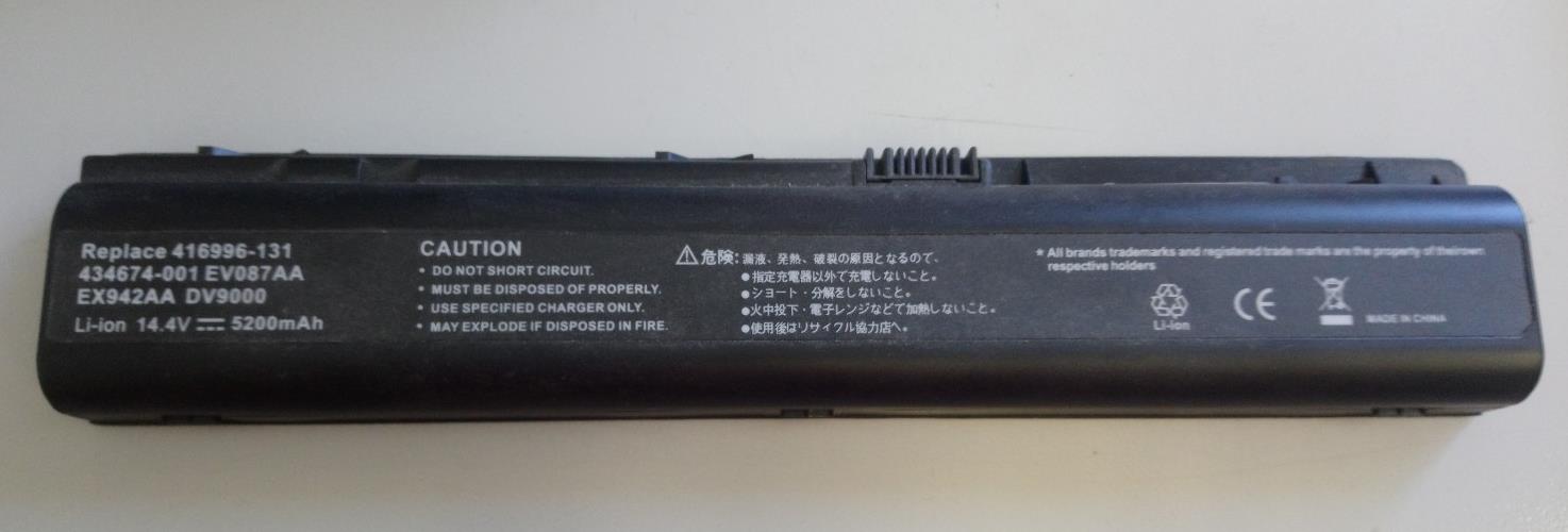 5200mAh Battery for HP Pavilion DV9000 DV9100 DV9500 DV9600 DV9700