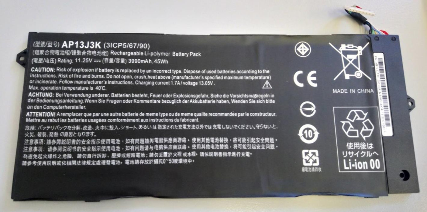 AP13J3K  3990mAh Replacement Battery For Acer Chromebook C720 C720P C740