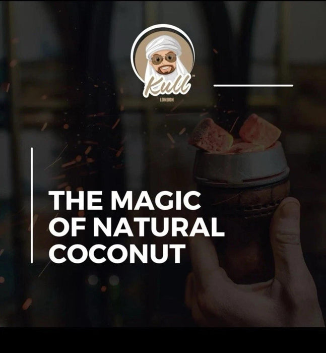 Kull Shisha Coal - 1kg - 25mm Cubes Coconut Charcoal - 72 Pieces Charcoal Hookah