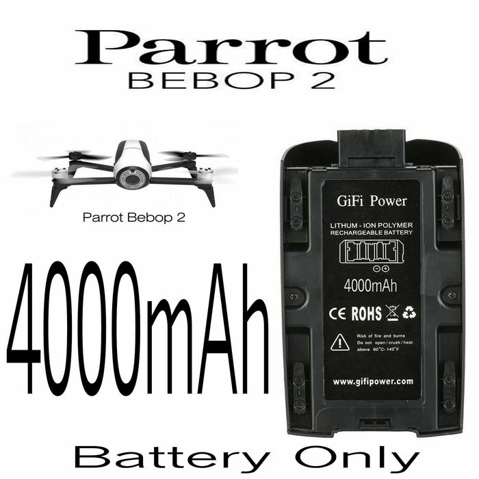 GiFi Power 4000mAh 20C 11.1V LiPo Battery for Parrot Bebop 2 Drone- USED