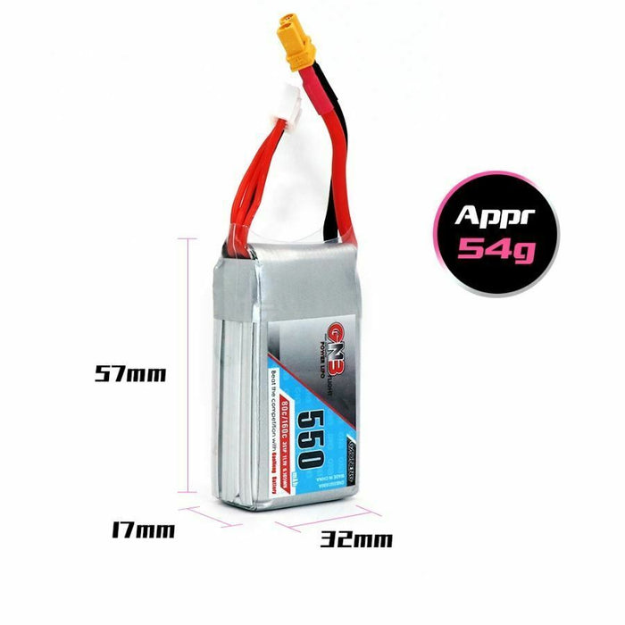 Gaoneng GNB 550mAh 3S 80C LiPo Battery (XT30)