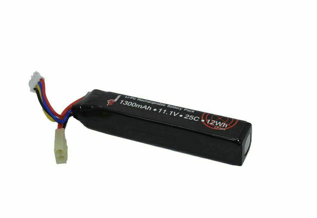 Airsoft 11.1v 1300mAh 20c Li-Po Battery Vapextech LP303