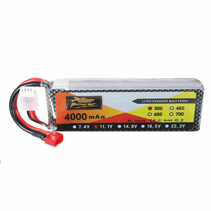 ZOP Power 11.1V 4000mAh 3S 30C Lipo Battery Deans T Plug for JLB Racing J3 Car