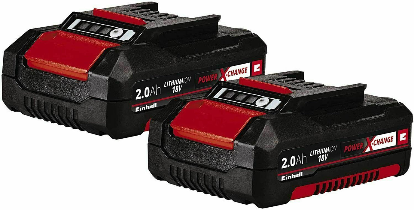 Einhell PXC Twin Pack 2.0 Ah Power X-Change Battery - Li-Ion, 18 V, 2 x 2.0 Ah