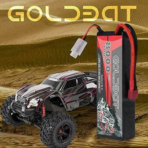 GOLDBAT RC Battery 8000 mAh 7.4 V 2S 100C LiPo Pack with Deans Connector
