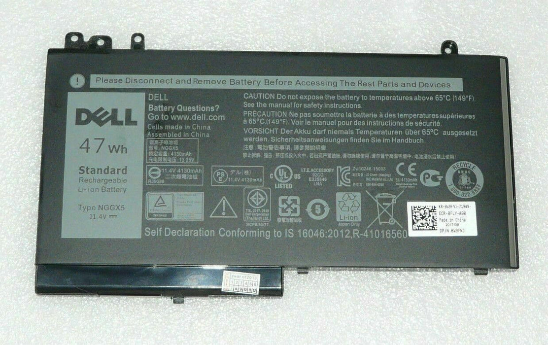 NEW DELL LATITUDE E5270 E5470 E5570 47Wh 11.4V BATTERY NGGX5 JY8D6 W9FNJ RDRH9