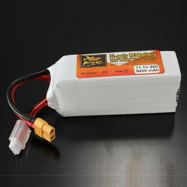 ZOP Power 11.1V 5400mAh 3S 20C Lipo Battery XT60 Plug