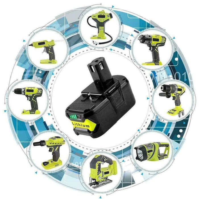 For Ryobi One+ 18V Battery 5.0AH BPP-1817M 1815 P108 RB18l13 RB18l50