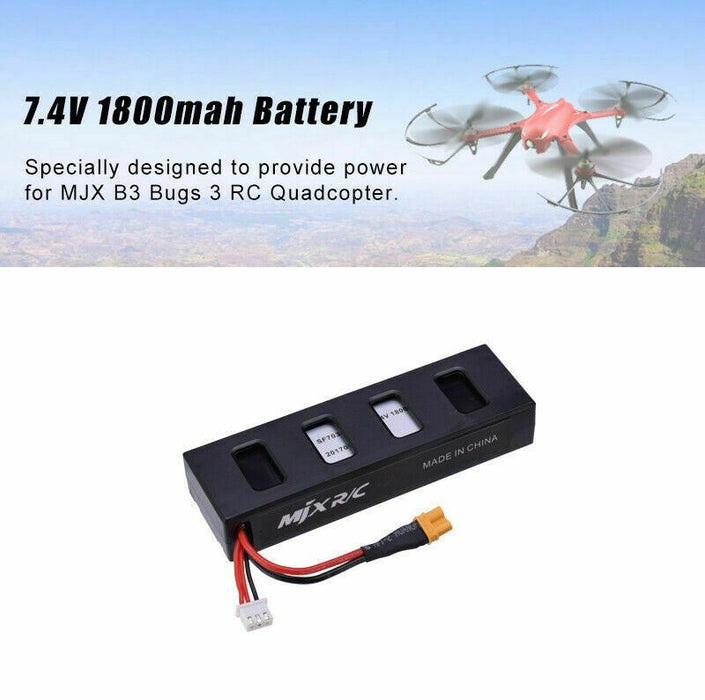 MJX Bugs 3 7.4V 1800mah 25C Lipo Battery For MJX B3 Bugs 3 RC Quadcopter XT30