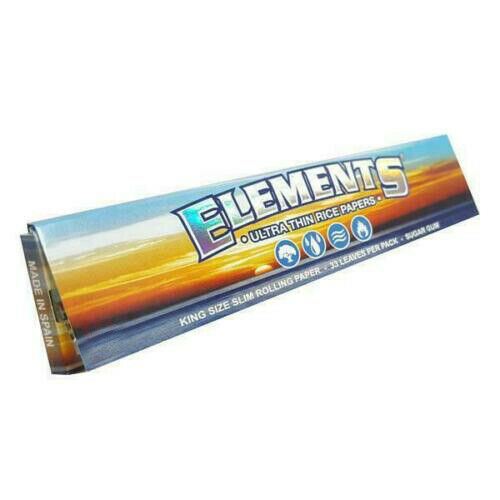50 Elements King Size Slim Ultra Thin Rice Rolling Papers 110mm  - Full Box