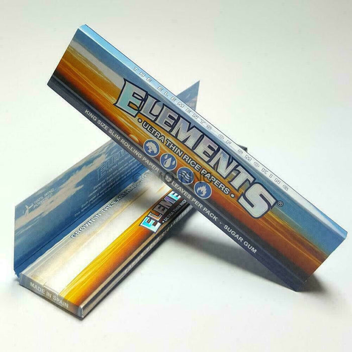 50 Elements King Size Slim Ultra Thin Rice Rolling Papers 110mm  - Full Box