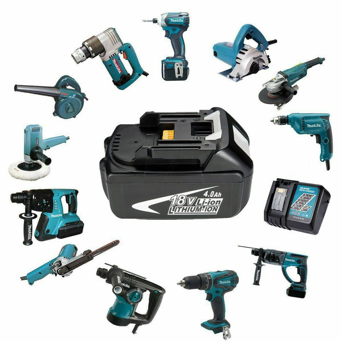 For Makita 18V 4.0Ah LXT BL1830 Lithium Ion Battery Pack BL1860 BL1840 BL1850