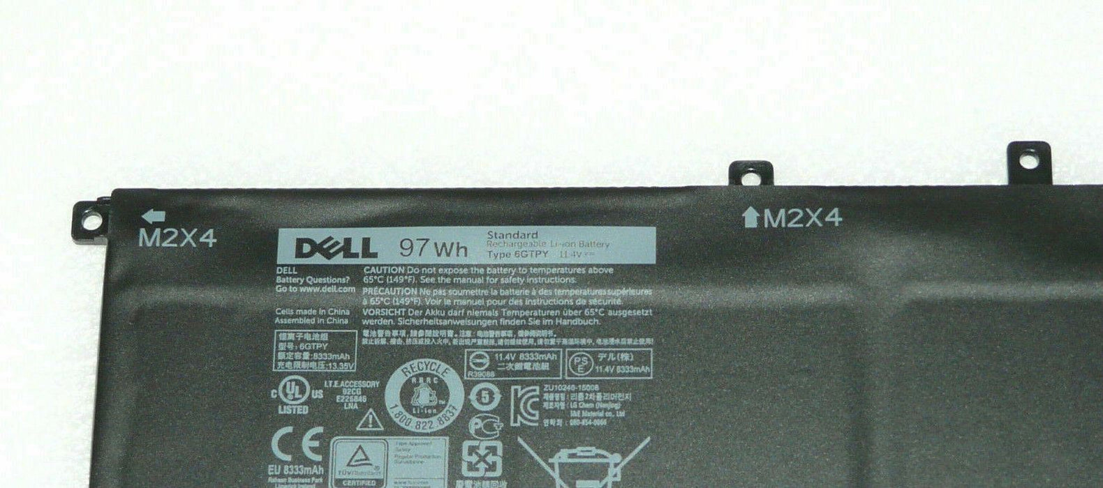 GENUINE DELL XPS 15 9550 9560 9570 PRECISION 15 5510 5520 97Wh BATTERY 6GTPY