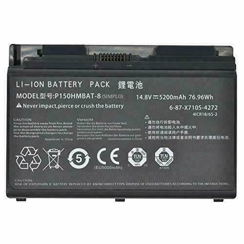 14.8V 5200mAh 76.96Wh P150HMBAT-8 Laptop battery for CLevo 6-87-X710S-4271