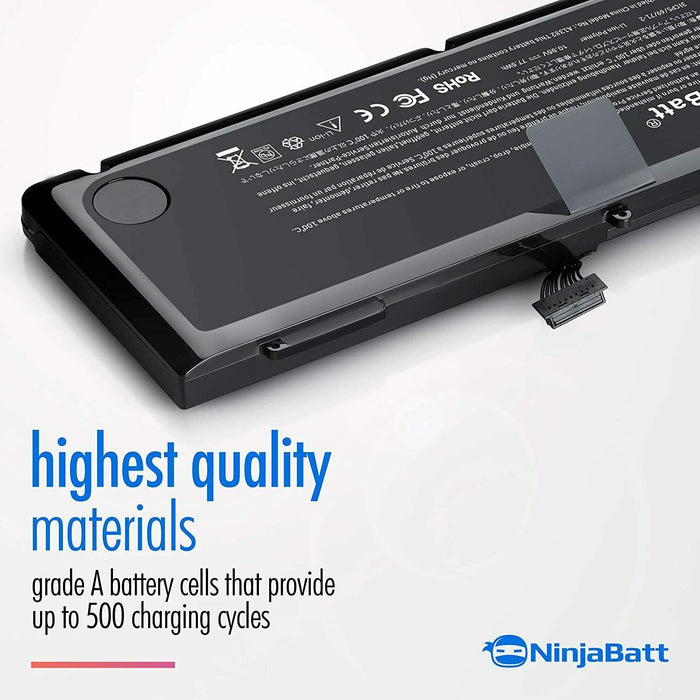 NinjaBatt Battery A1286 A1382 for Apple MacBook Pro 15" Early/Late 2011 2012