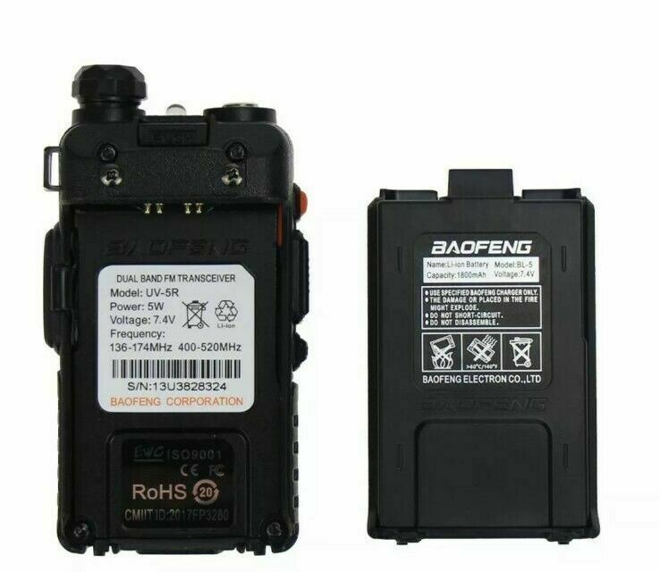 BaoFeng BL-5 UV-5R walkie talkie receiver Battery 1800mah Li-ion UV5R genuine