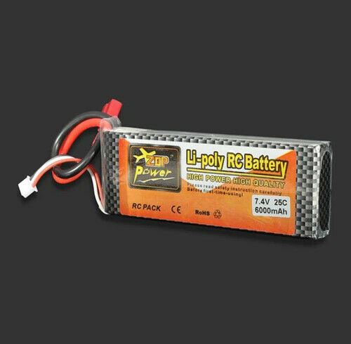 ZOP Power 7.4V 6000MAH 25C Lipo Battery T Plug