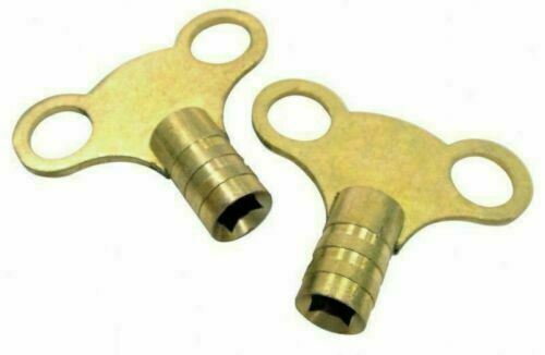 Radiator Plumbing Bleeding Key Solid Brass for Venting Air Valve x2 Red Route