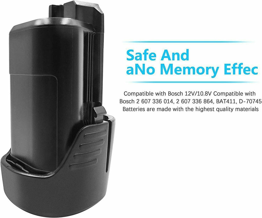BAT411 Battery Li-ion 12V 2.0ah Compatible with Bosch BAT420 BAT412 BAT413