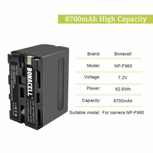 For Sony NP-F960 Battery NP-930 NP-F950 F970 FM500H FM70