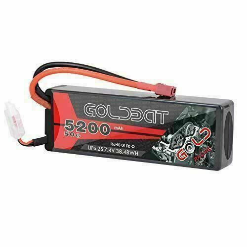 GOLDBAT 7.4v RC Battery 5200mah 50C 2S Lipo Rc Battery With T plug For Rc Cars