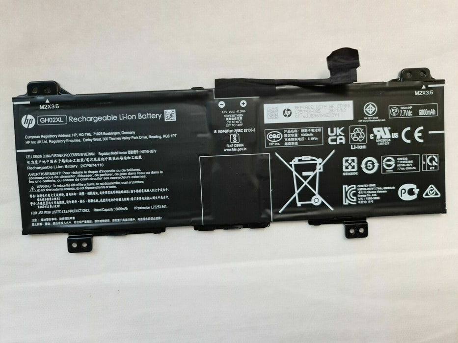 NEW Genuine HP GH02XL L75783-005 BATTERY CHROMEBOOK VARIOUS MODELS (INC VAT)