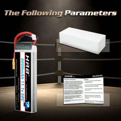 HRB 3S 6000mAh 11.1V 50C XT90 LiPo Battery for RC Drone Helicopter Car Boat