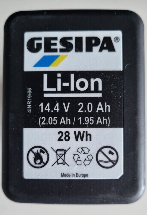 New Gesipa 14.4v 2.0Ah Li-Ion Battery For Cordless Riveter 166 6440
