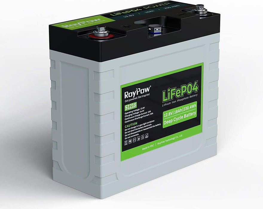 RoyPow 12V 18Ah Deep Cycle LiFePO4 Battery 3500-8000