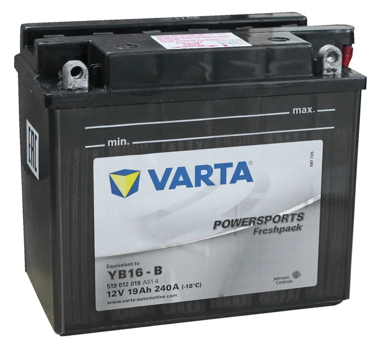 YB16-B Varta Freshpack Motorcycle Battery 12V 19Ah 519 012 019 (YB16B)