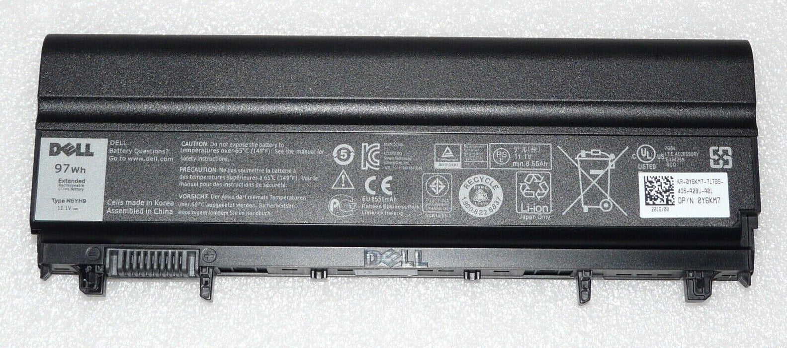 NEW GENUINE DELL LATITUDE E5440 E5540 BATTERY 97WH 9CELL N5YH9 Y6KM7 970V9 45HHN