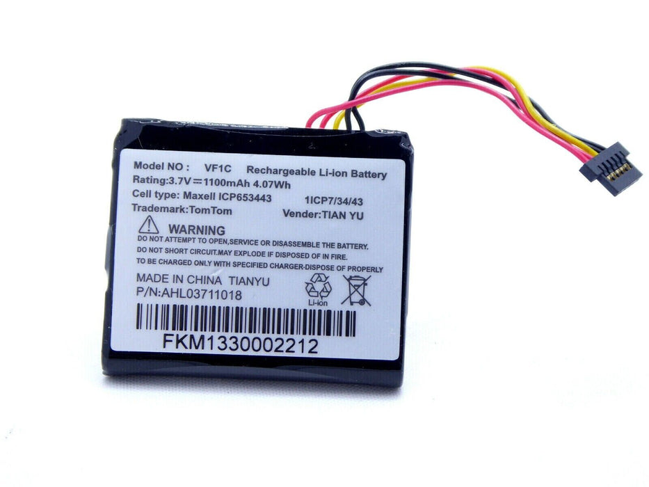 Genuine TomTom Go 1000 / 1005 Live VF1C AHL03711018 3.7V 1100mah
