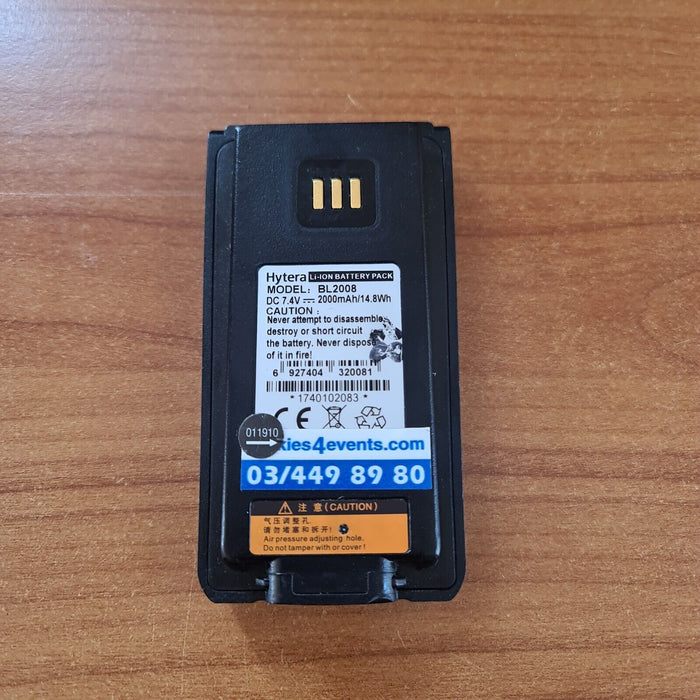 Genuine Hytera BL2008 BL2006 Li-ion 2000mAh Battery For PD782 PD702 Used