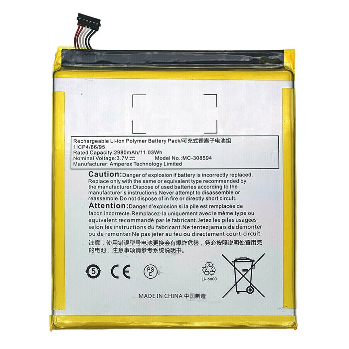 Amazon Kindle Fire 7 (5th Gen) SV98LN 2980mAh Internal Battery Cell MC-308594