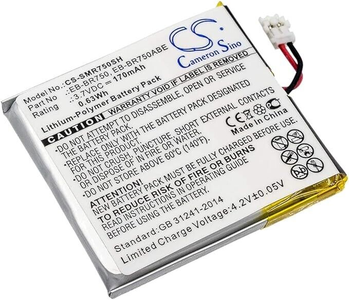 CS-SMR750SH Battery 170mAh compatible with [Samsung] Galaxy Gear S R750, Gear S,