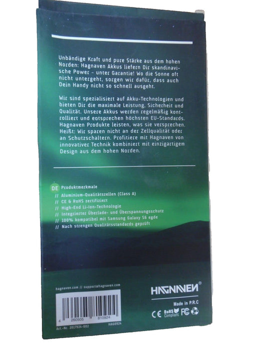 Hagnaven Replacement battery for Samsung Galaxy S6 Edge