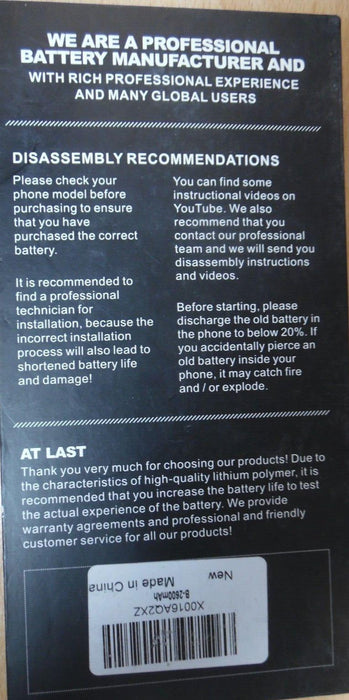 Replacement battery for Iphone 6