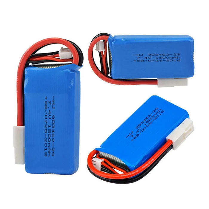 HJ Power 7.4V 2S 1500mah EL2P Plug RC Lipo Battery For FT009 Rc Boat Ship Car RC