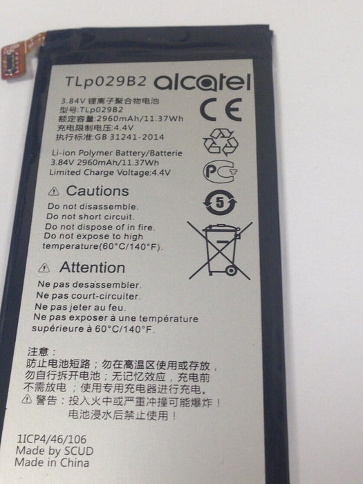 Genuine  - ALCATEL TLP029B2 - Replacement Battery - VODAFONE SMART ULTRA 7 3.84V