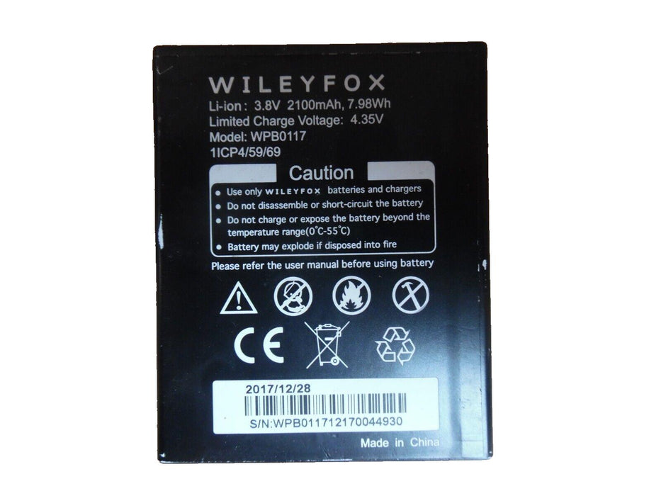 Wiley Fox battery for Wiley Fox Pro WPB0117 2100mAh