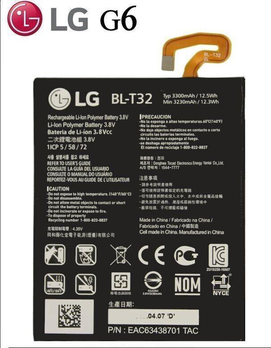Battery for LG V30 V30 Plus V30 Signature Edition BL-T32 3300mAh Original