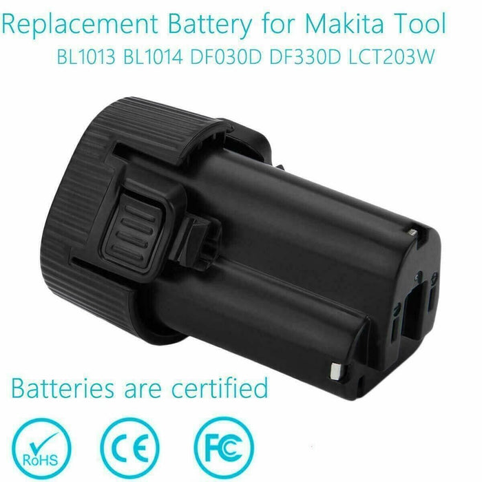 For Makita BL1013 BL1014 10.8V 4.8Ah Li-Ion Battery 194550-6 194551-4 LCT203 12V