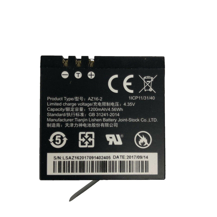 AZ16-2 AZ16-1 New Original 1200mAh Battery for Xiaomi YI 360 VR / Yi 4K / Yi 4K+
